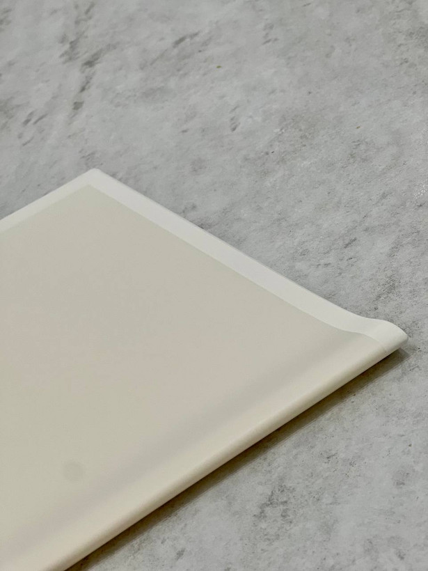 کاغذ ضدآب گل آرایی بسته ۲۰ برگی حاشیه دار شفاف رنگ سفید مدل mb-03