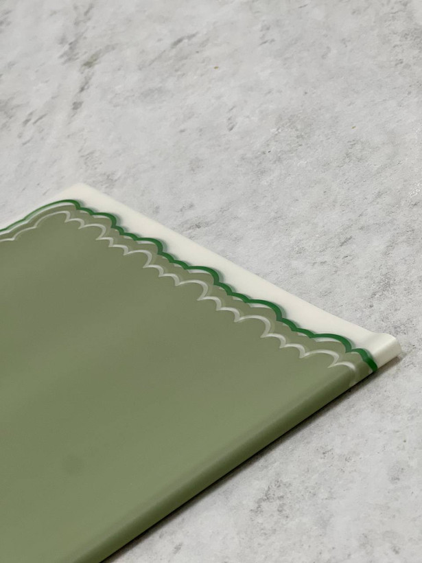 کاغذ ضدآب گل آرایی بسته ۲۰ برگی حاشیه دار لبه دالبری رنگ سبز مدل xsp-02