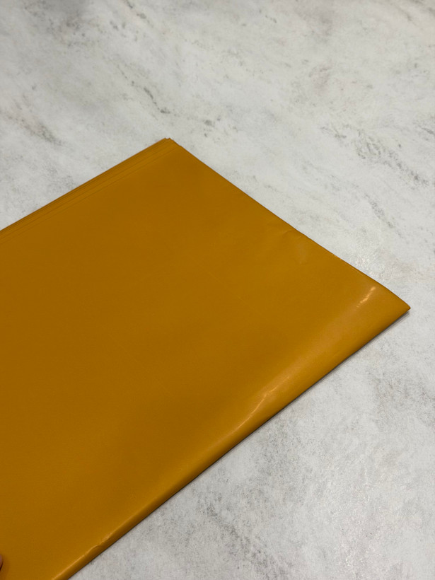 کاغذ ضدآب گل آرایی بسته ۲۰ برگی دورنگ خردلی - نسکافه ای مدل oyz-24